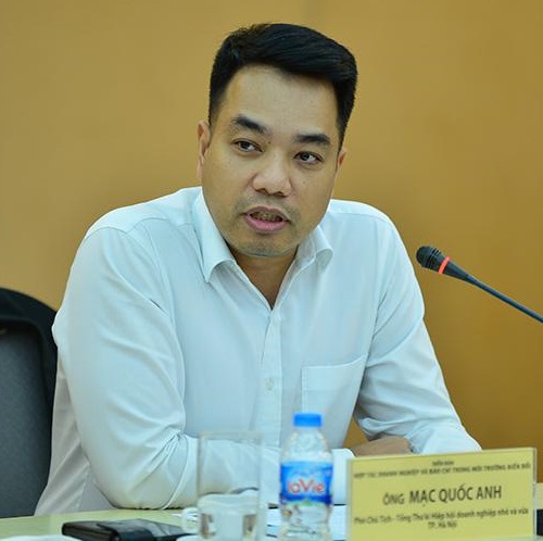 Ông Mạc Quốc Anh, Tổng thư ký Hiệp hội doanh nghiệp nhỏ và vừa TP. Hà Nội