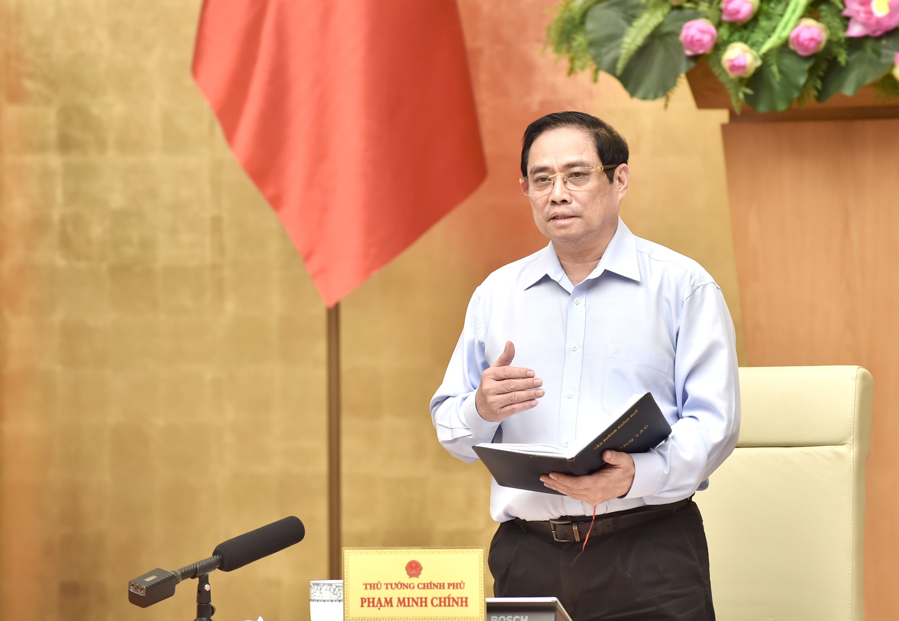 Thủ tướng Phạm Minh Ch&iacute;nh tại hội nghị - Ảnh: VGP