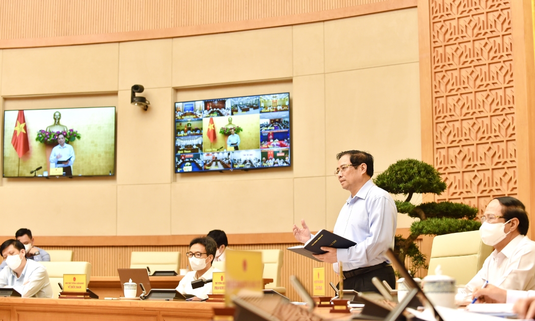 Thủ tướng Phạm Minh Chính tại cuộc họp - Ảnh: VGP
