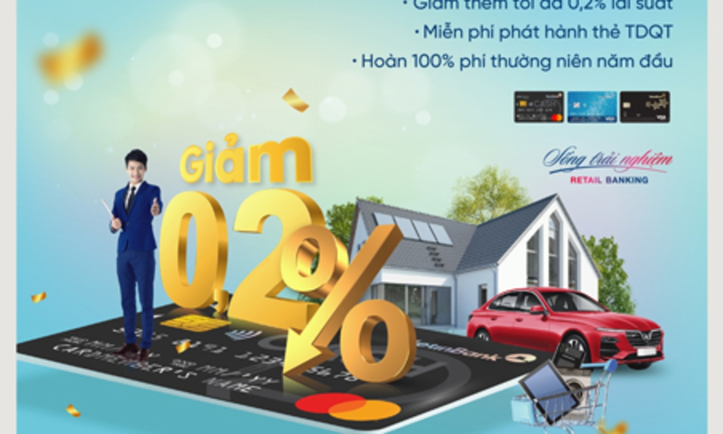 Đặc quyền ưu đãi giảm giá và trả góp lãi suất 0% kỳ hạn lên đến 12 tháng tại hàng trăm điểm mua sắm, du lịch, nhà hàng… trên toàn quốc.