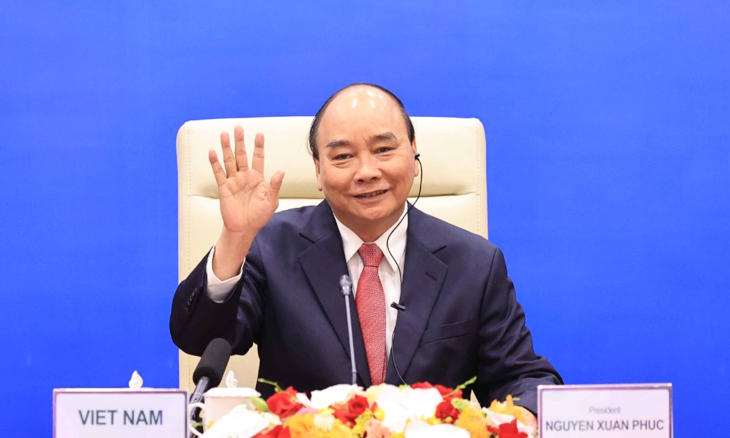 Chủ tịch nước Nguyễn Xuân Phúc tại cuộc họp - Ảnh: TTXVN