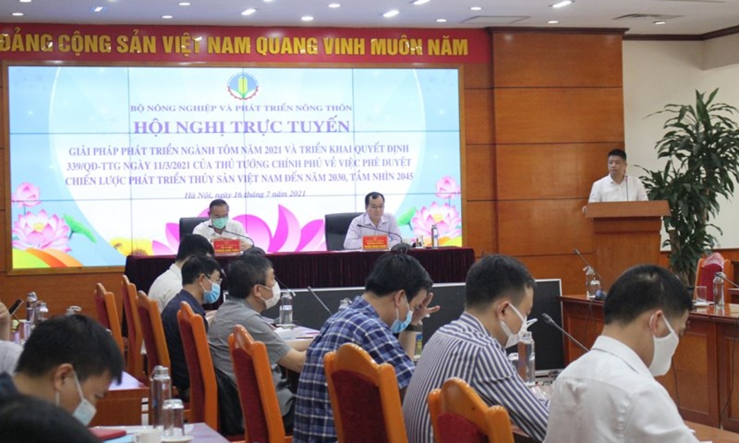 Hội nghị trực tuyến ngành tôm