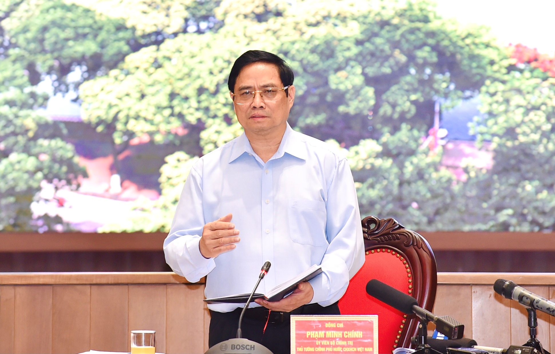 Thủ tướng Phạm Minh Chính tại buổi làm việc với Hà Nội - Ảnh: VGP.