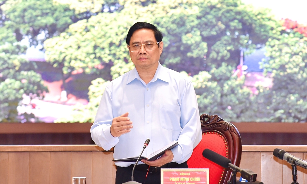 Thủ tướng Phạm Minh Chính tại buổi làm việc với Hà Nội - Ảnh: VGP.