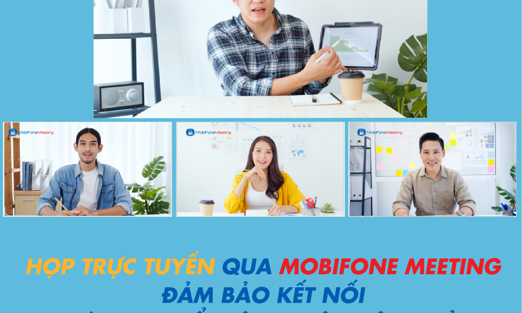 MobiFone Meeting là một trong những giải pháp nằm trong hệ sinh thái MobiFone Smart Office được MobiFone phát triển, hướng đến “mục tiêu kép” của Nghị quyết 01, vừa phòng, chống dịch Covid-19, vừa phục hồi và phát triển kinh tế - xã hội trong trạng thái bình thường mới.