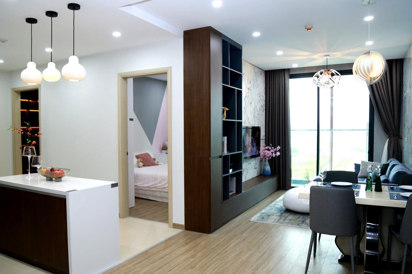 Một góc căn hộ mẫu tại Anland Lakeview.