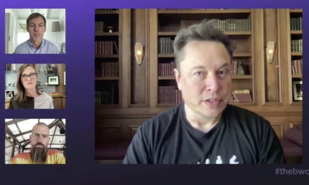 Elon Musk tại hội nghị trực tuyến về tiền ảo B Word - Ảnh: B Word.