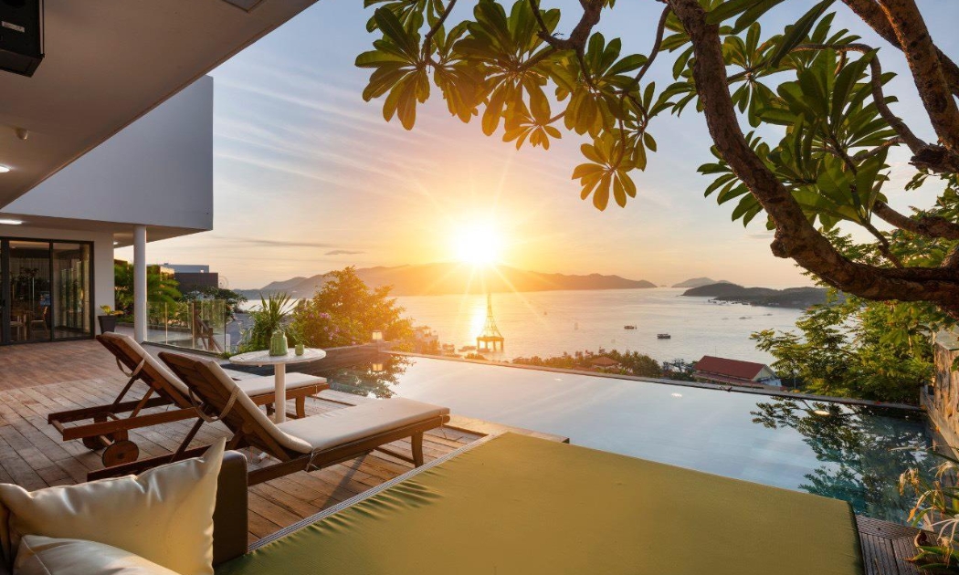 Phối cảnh tầm nhìn đắt giá từ Ocean Front Villas.