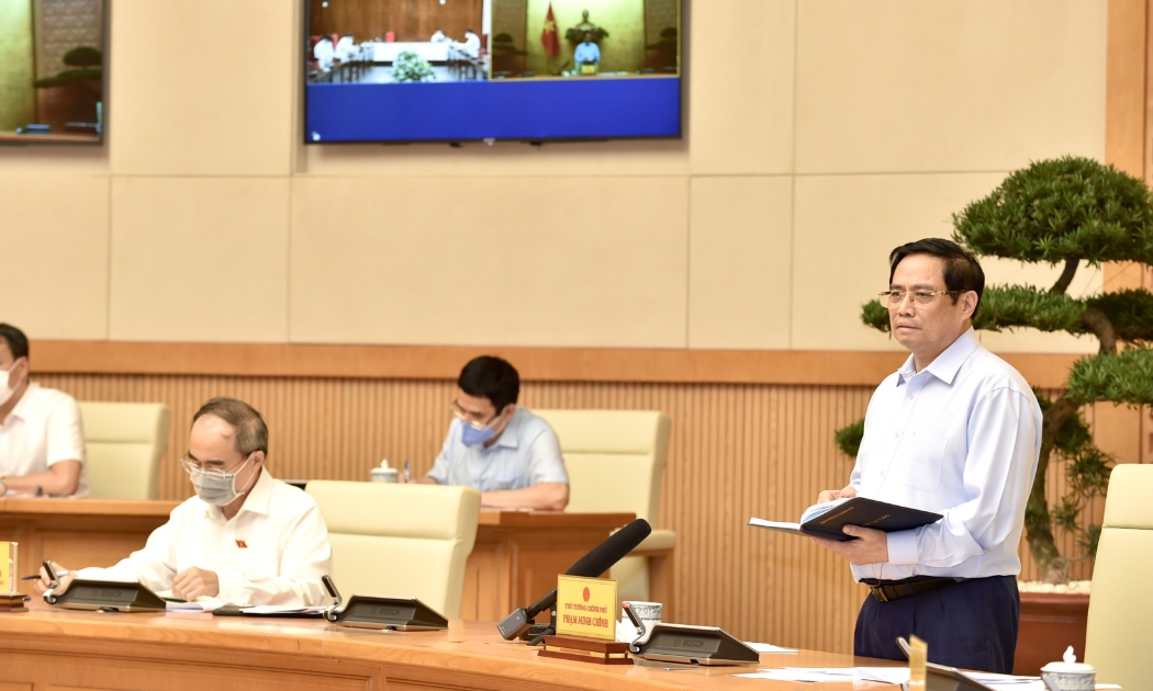 Thủ tướng Phạm Minh Chính phát biểu tại cuộc họp - Ảnh: VGP
