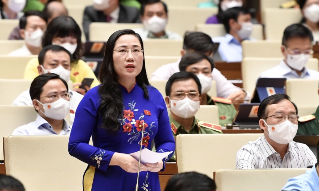 Đại biểu Nguyễn Thị Thủy, đoàn Bắc Kạn - Ảnh: VGP/Nhật Bắc