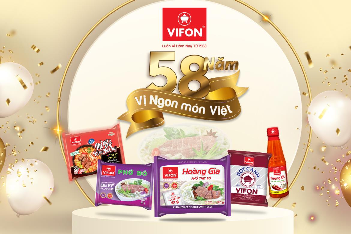 VIFON 58 năm lưu truyền Vị ngon m&oacute;n Việt.