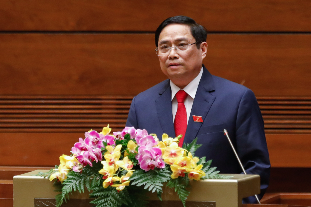 Ông Phạm Minh Chính  được bầu làm Thủ tướng Chính phủ nhiệm kỳ 2016-2021 vào tháng 4/2021 - Ảnh: VGP/Nhật Bắc