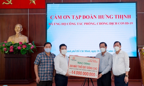 Tập đoàn Hưng Thịnh hỗ trợ khẩn hàng chục tỷ đồng cho Tp.HCM chống dịch