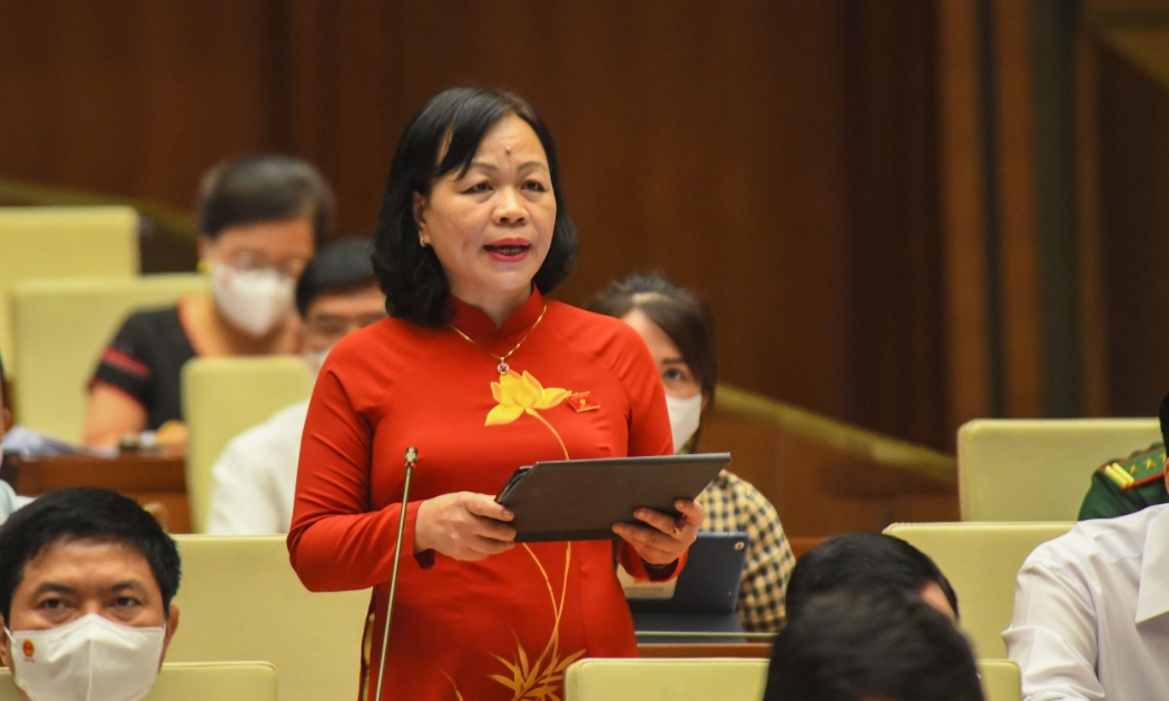 Đại biểu Nguyễn Thị Mai Hoa (đoàn Đồng Tháp) - Ảnh: Quochoi.vn