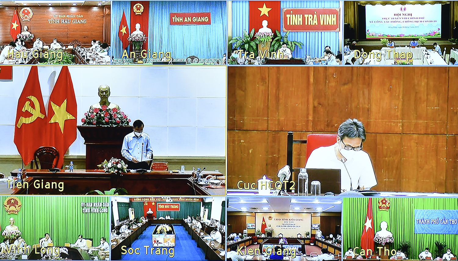 Cuộc họp dưới hình thức trực tuyến. Ảnh - VGP. 