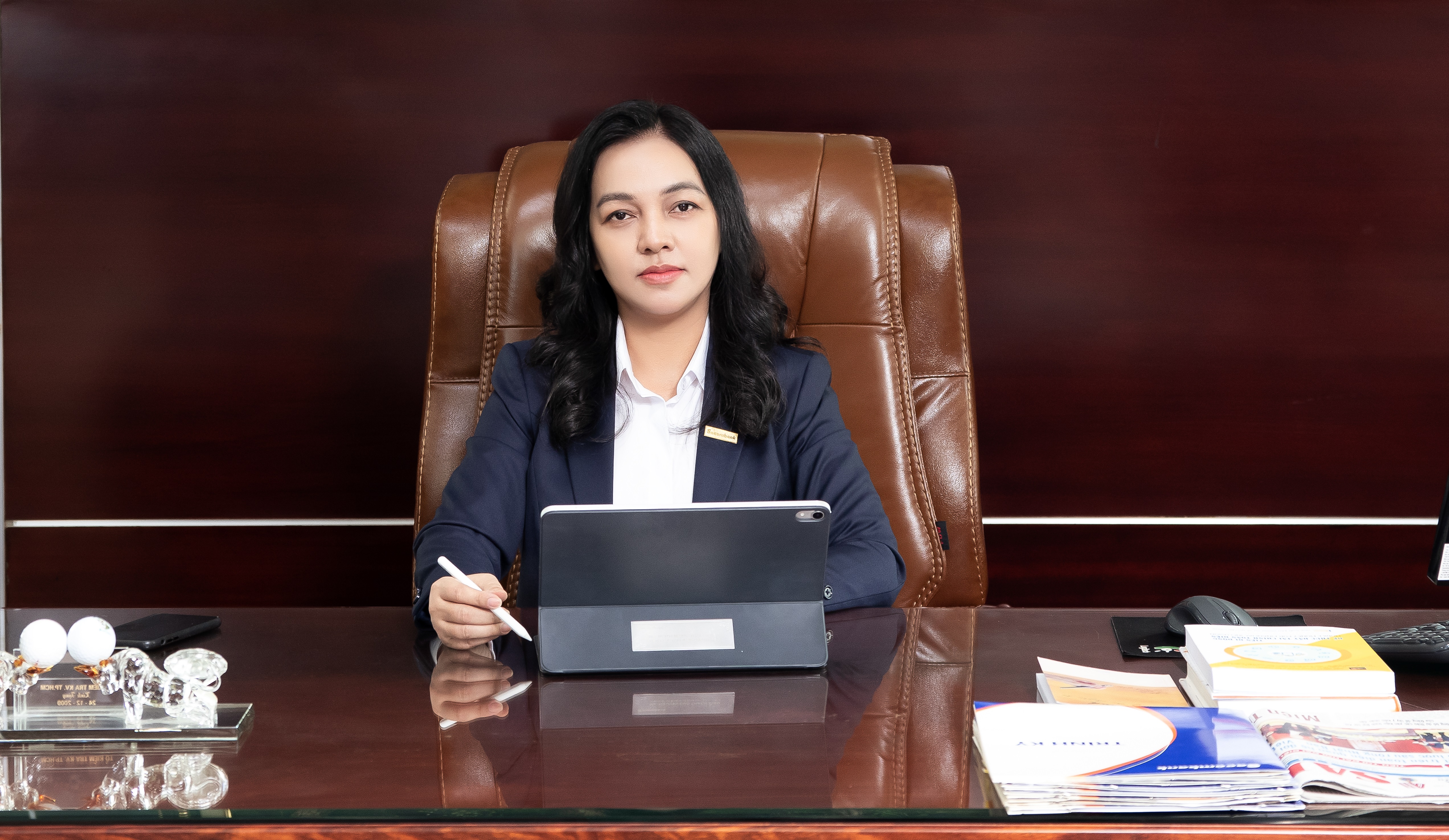 Bà Nguyễn Đức Thạch Diễm, Thành viên Hội đồng Quản trị kiêm Tổng giám đốc Sacombank.