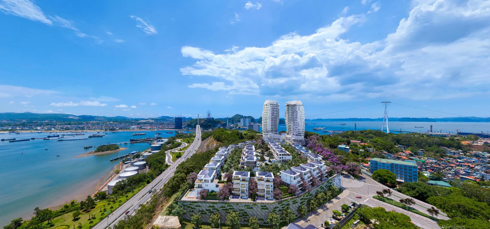 Dự án tọa lạc tại vị trí đỉnh đồi đối xứng với vòng quay Sun Wheel tại 2 đầu cầu Bãi Cháy, hứa hẹn trở thành 1 biểu tượng mới của thành phố Hạ Long.