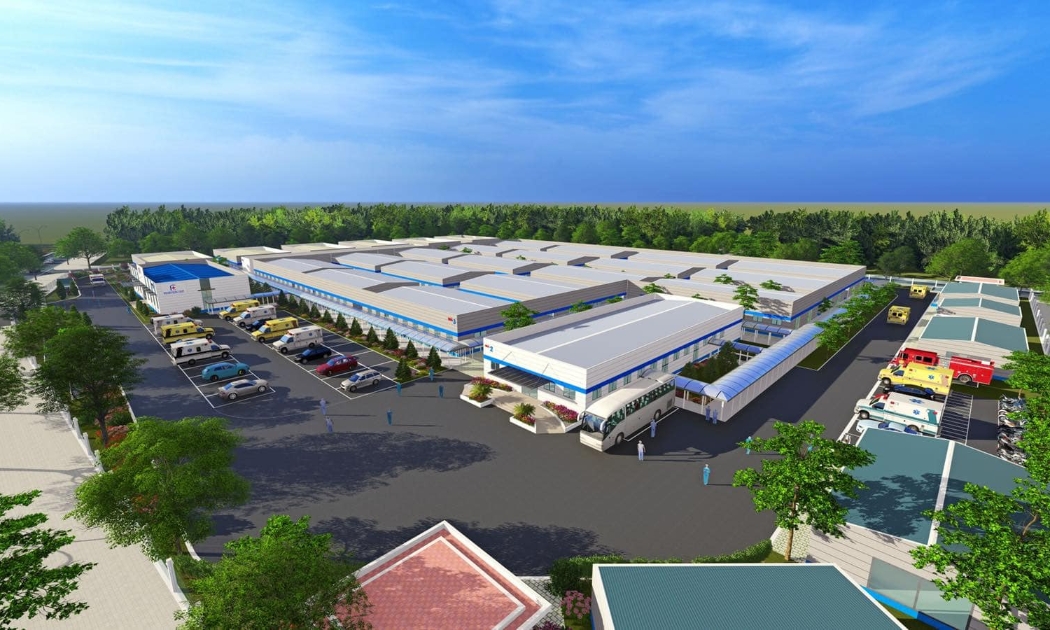 Phối cảnh Bệnh viện điều trị người bệnh Covid-19.