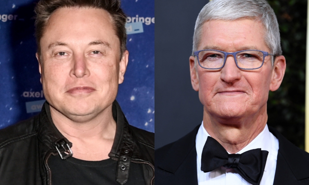 Elon Musk, CEO Tesla và Tim Cook, CEO Apple - Ảnh: BI