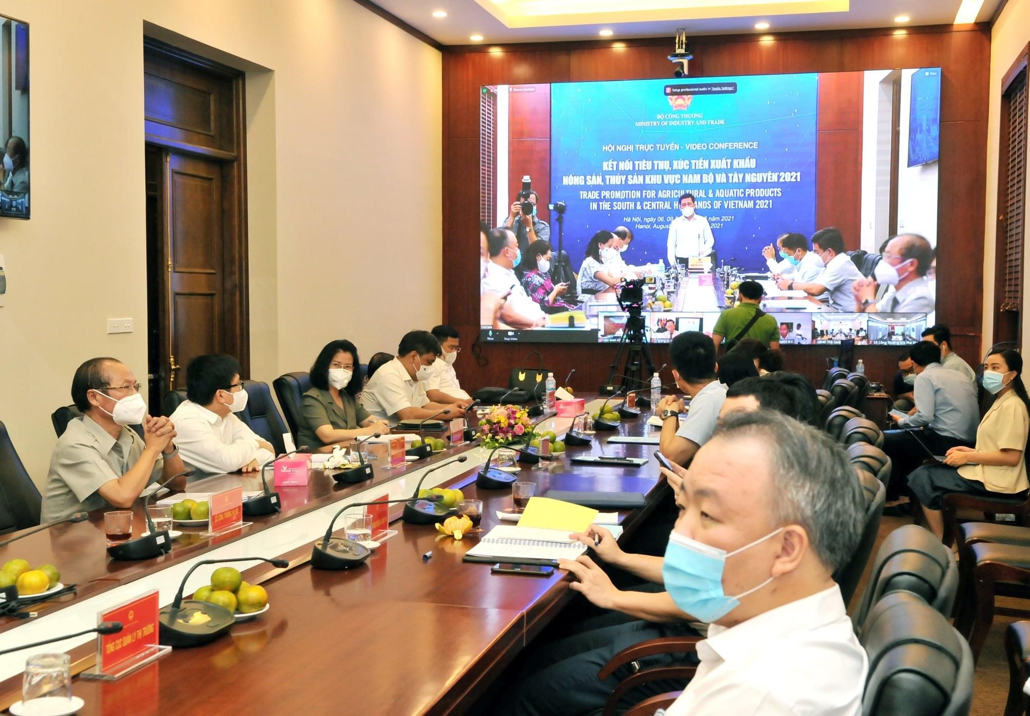 Hội nghị kết nối tiêu thụ, xúc tiến xuất khẩu nông sản, thủy sản khu vực Nam Bộ và Tây Nguyên 2021 ngày 6/8