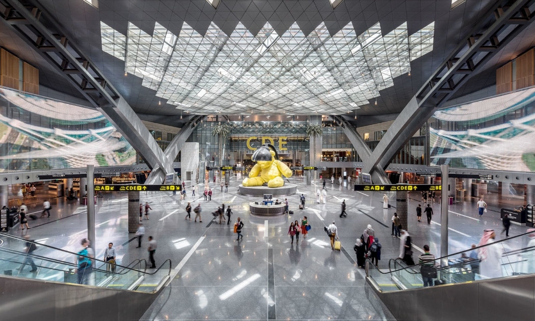 Sân bay quốc tế Hamad ở Doha (Qatar).