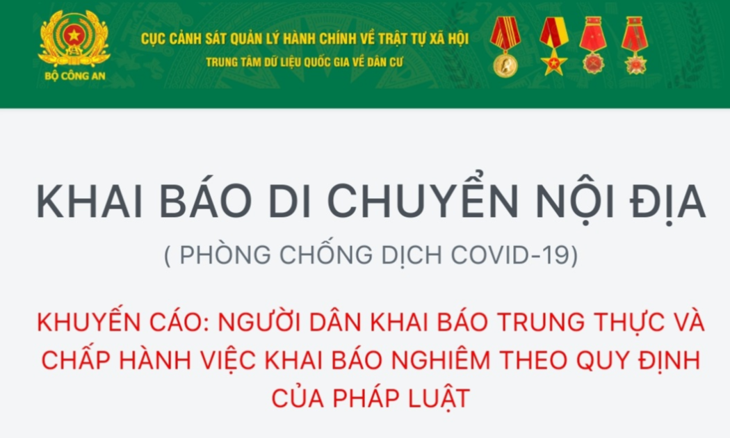 Công dân thực hiện đăng ký khai báo trung thực qua website suckhoe.dancuquocgia.gov.vn