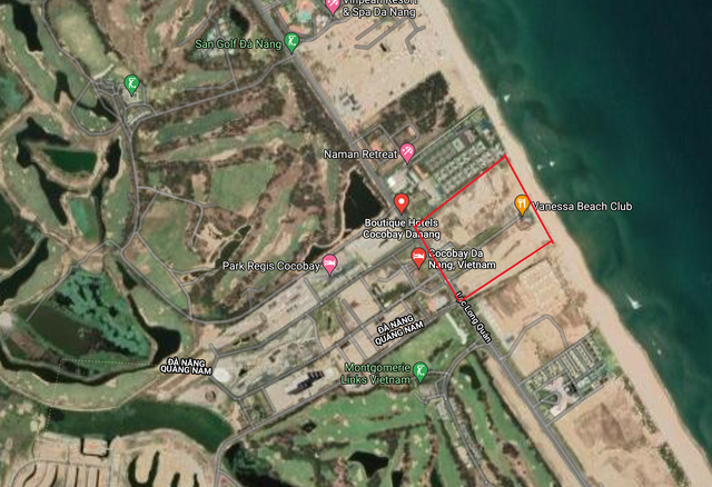 Vị tr&iacute; khu đất ven biển Sunshine Homes vừa th&acirc;u t&oacute;m..