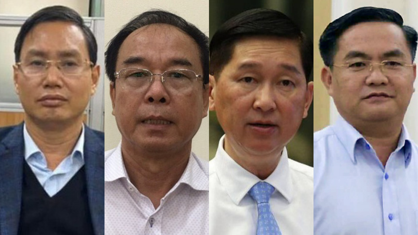 Từ trái sang phải: ông Nguyễn Văn Tứ, Nguyễn Thành Tài, Trần Vĩnh Tuyến, Trần Trọng Tuấn - Ảnh: VOV/VTV