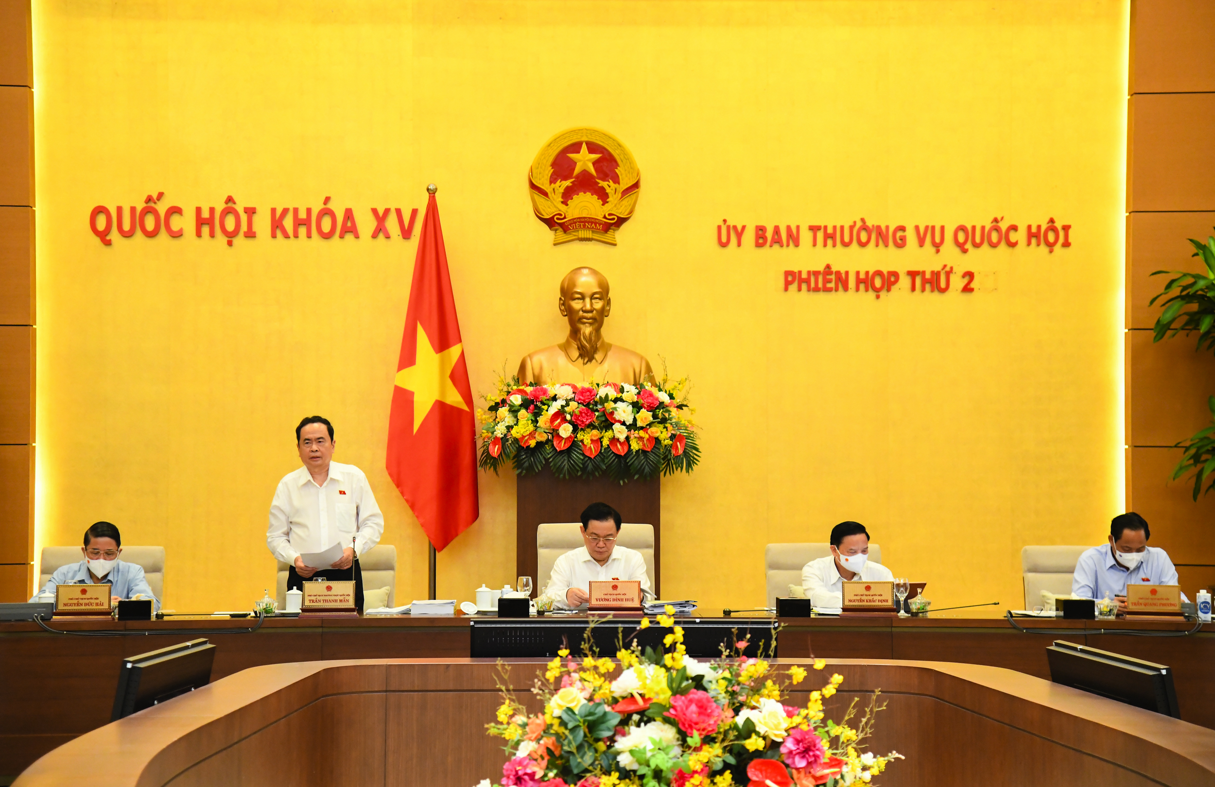 Phiên họp thứ hai của Ủy ban Thường vụ Quốc hội khóa XV chiều 17/8 - Ảnh: Quochoi.vn