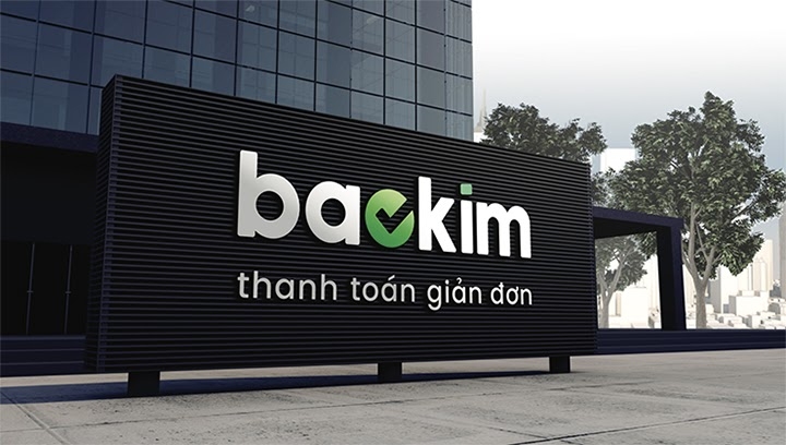 Phi&ecirc;n bản logo của Baokim tr&ecirc;n nền vật liệu tối m&agrave;u. Nguồn: Baokim.