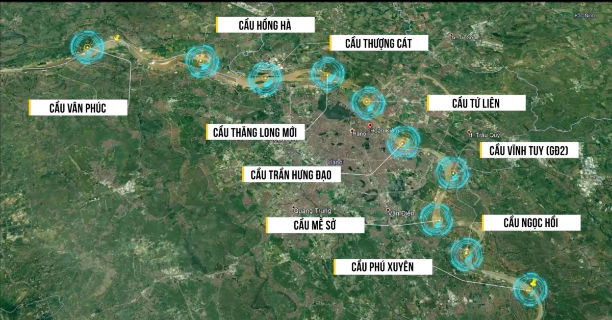 10 cây cầu mới bắc qua sông Hồng là giải pháp căn cơ và dài hạn giúp tăng kết nối giao thông liên vùng Thủ đô.