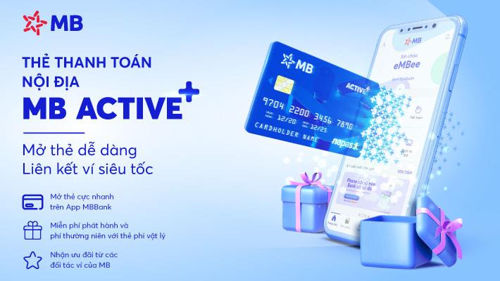 Thẻ phi vật lý trên App MBBank - mở miễn phí - thanh toán thuận tiện.
