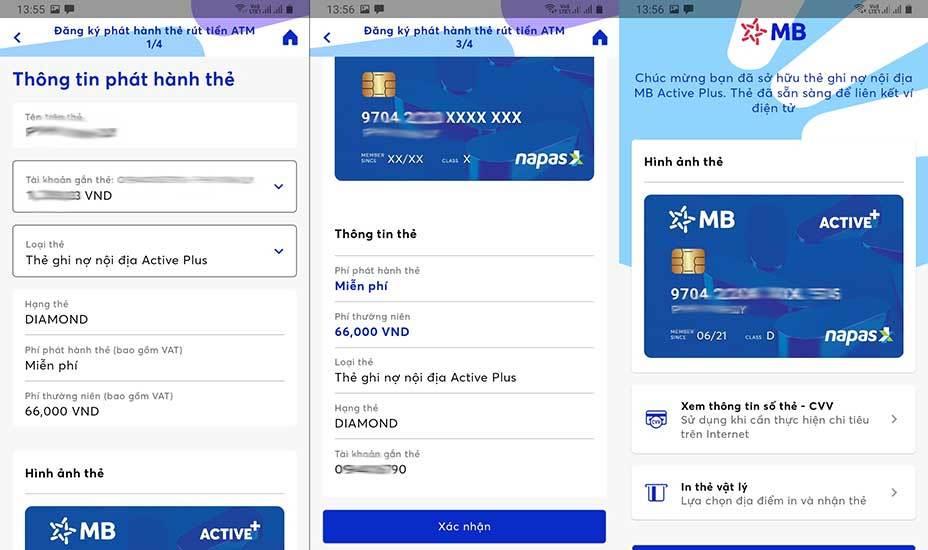 Thẻ được phát hành trực tuyến siêu tốc - hoàn toàn miễn phí ngay trên App MBBank.
