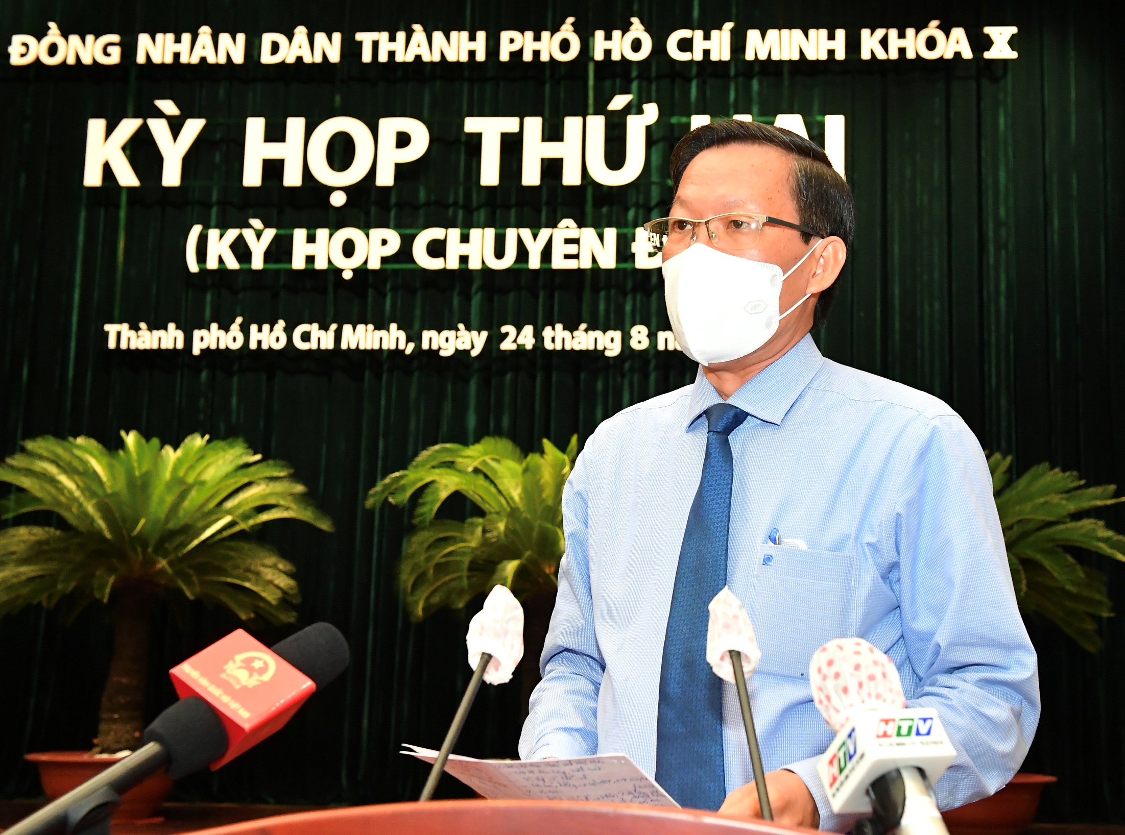 Tân Chủ tịch UBND TP.HCM Phan Văn Mãi  phát biểu ngay sau khi nhậm chức (Ảnh VGP)
