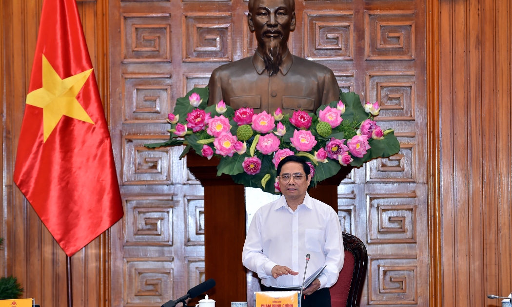 Thủ tướng Phạm Minh Chính tại cuộc họp - Ảnh: VGP