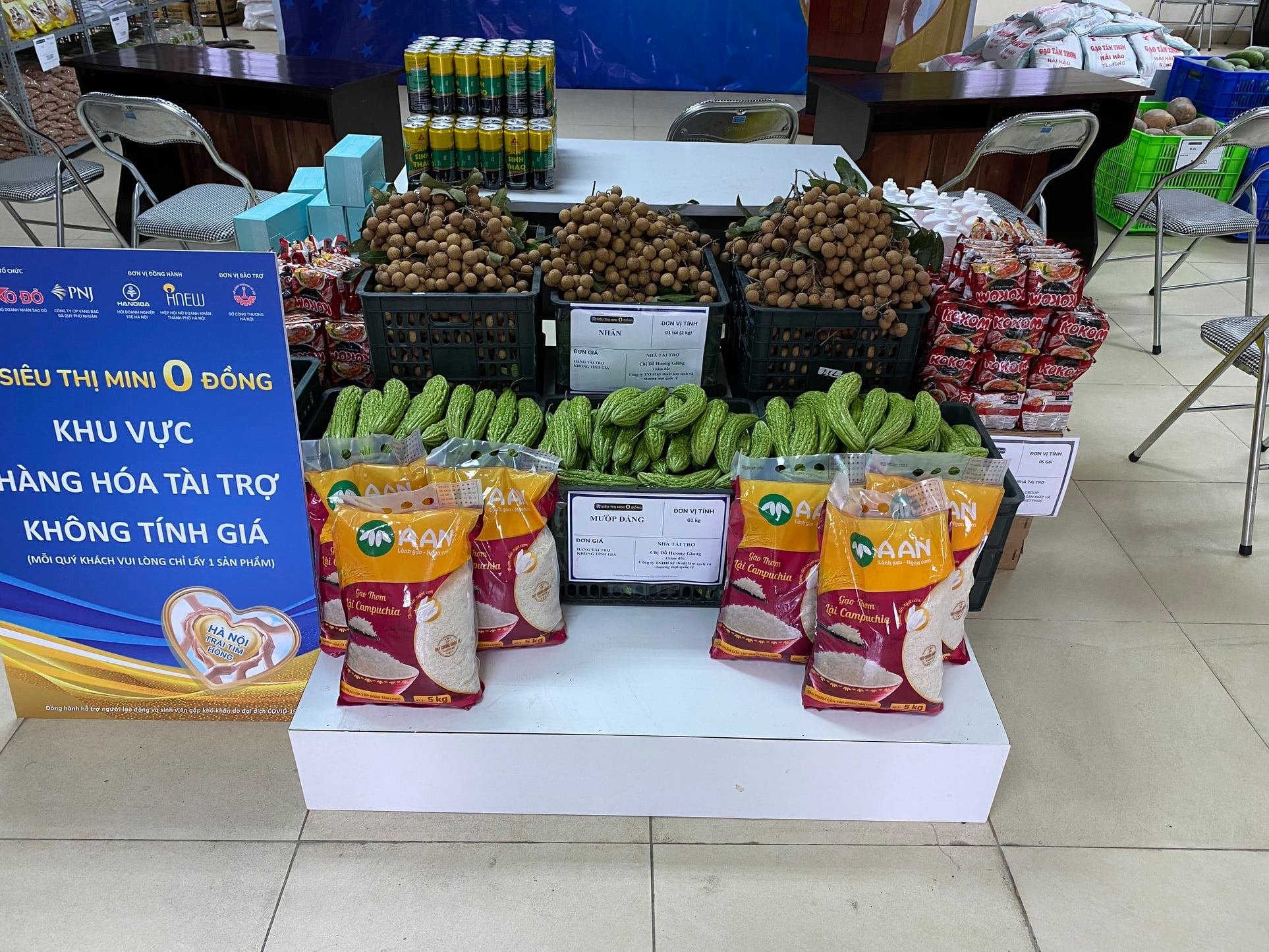 Gạo A An tại Siêu thị 0đ hỗ trợ người dân mùa dịch.