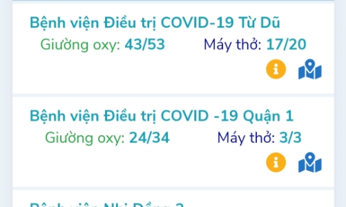 TP.HCM triển khai ứng dụng Oxy247 cấp cứu, tìm giường oxy cho bệnh nhân Covid-19