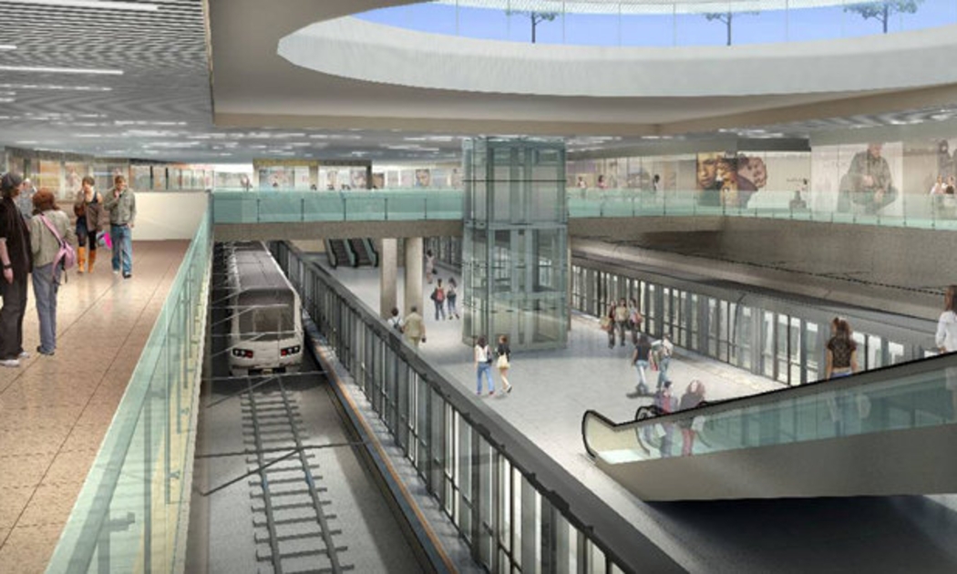 Phối cảnh khu mua sắm ngầm và nhà ga tuyến metro số 1 tại nhà ga trung tâm Bến Thành - Nguồn: MAUR.
