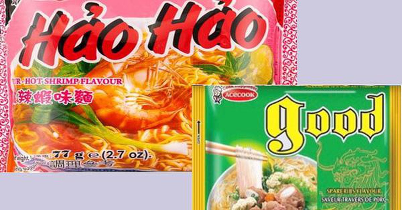 Hai sản phẩm mì Hảo Hảo và miến Good bị thu hồi của FSAI.