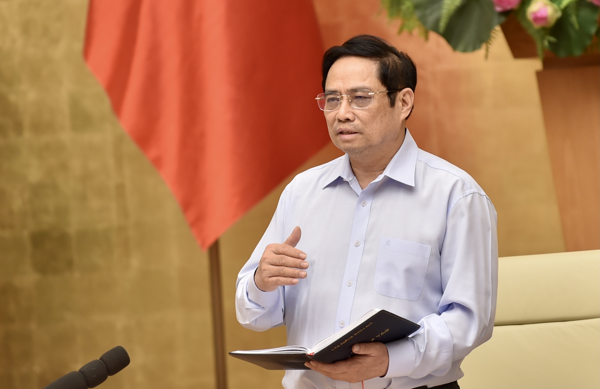 Thủ tướng Phạm Minh Chính phát biểu tại cuộc họp - Ảnh: VGP
