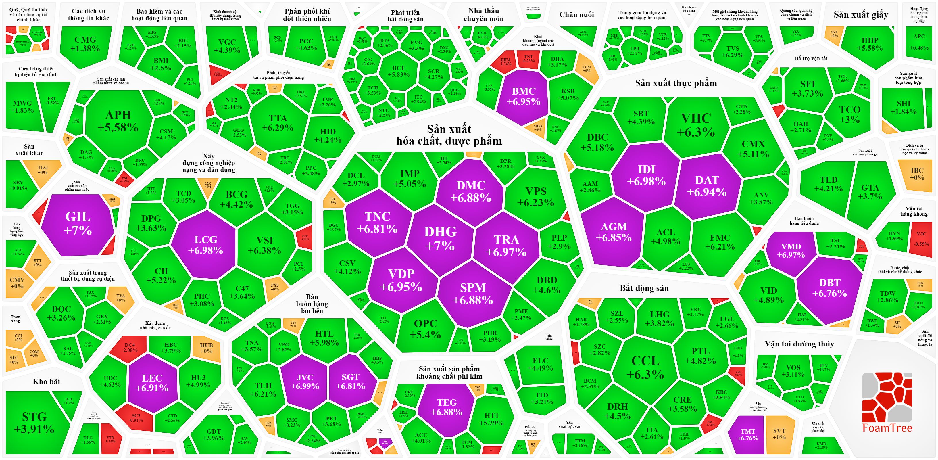 Cổ phiếu nhỏ tăng trần và tăng mạnh rất nhiều.