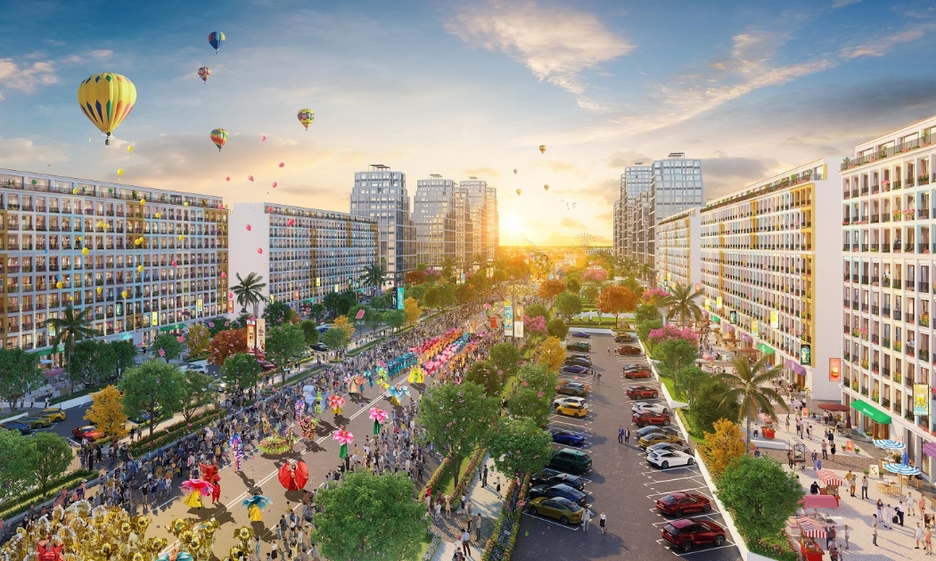 Đại lộ trung tâm là “chìa khóa” mang tới sự sầm uất của Sun Grand Boulevard.