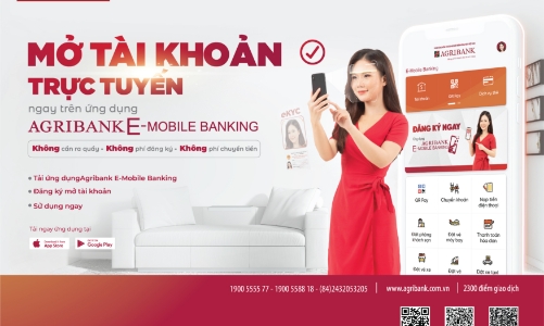 Agribank ra mắt dịch vụ mở tài khoản trực tuyến, thúc đẩy giao dịch online 