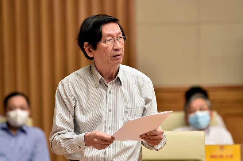 GS. Phạm Gia Khánh, nguyên Giám đốc Học viện Quân y, phát biểu tại buổi gặp mặt. Ảnh: VGP/Nhật Bắc. 