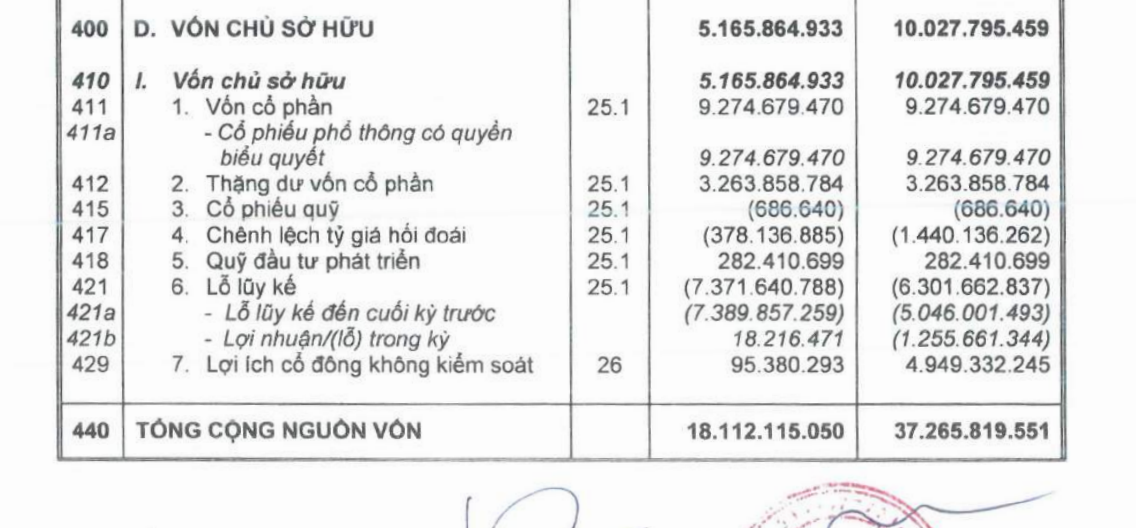 Lỗ lũy kế của HAG t&iacute;nh đến 31/6 l&agrave; 7.371 tỷ đồng khiến kiểm to&aacute;n nghi ngờ khả năng hoạt động li&ecirc;n tục.