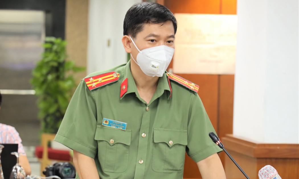Phó Trưởng phòng tham mưu Công an TP.HCM Lê Mạnh Hà thông tin về việc gia hạn giấy đi đường sau 6/9.