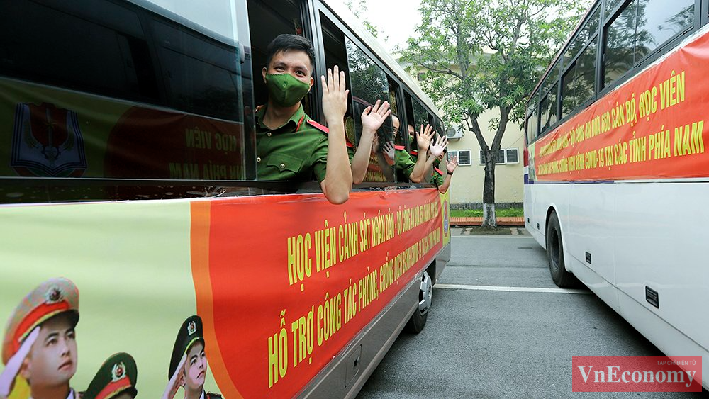650 cán bộ, học viên sẽ được tăng cường cho Bình Dương và Long An với tinh thần hướng về miền Nam thân yêu, chung tay phòng chống dịch Covid-19.