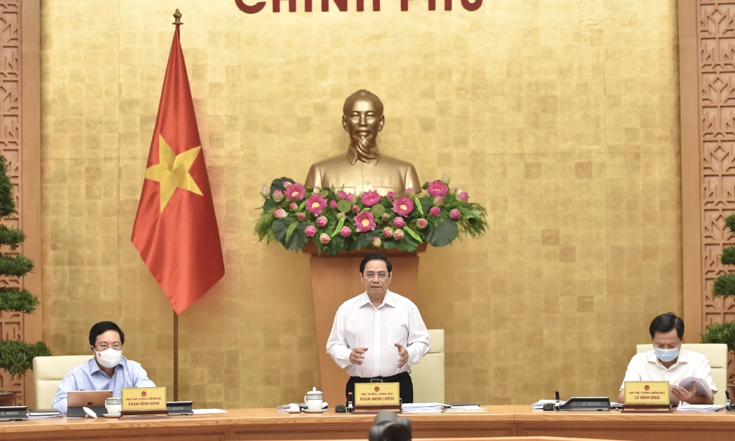 Thủ tướng Phạm Minh Chính phát biểu tại phiên họp - Ảnh: VGP