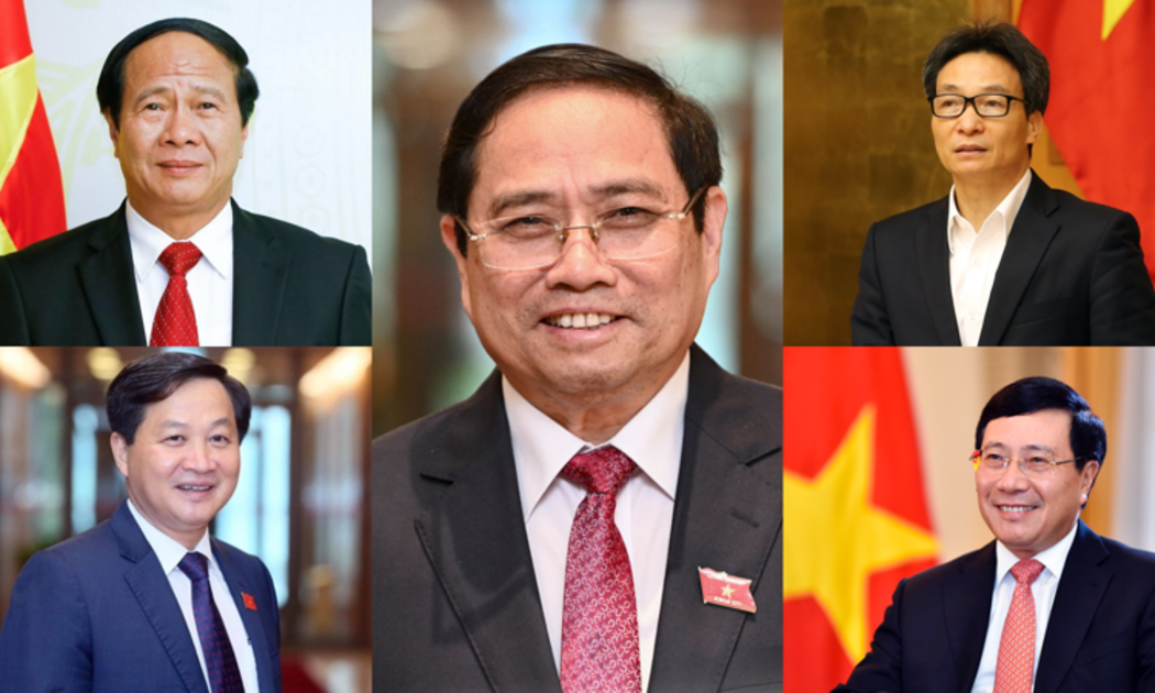 Thủ tướng và 4 Phó Thủ tướng Chính phủ - Ảnh: VGP/VTV.