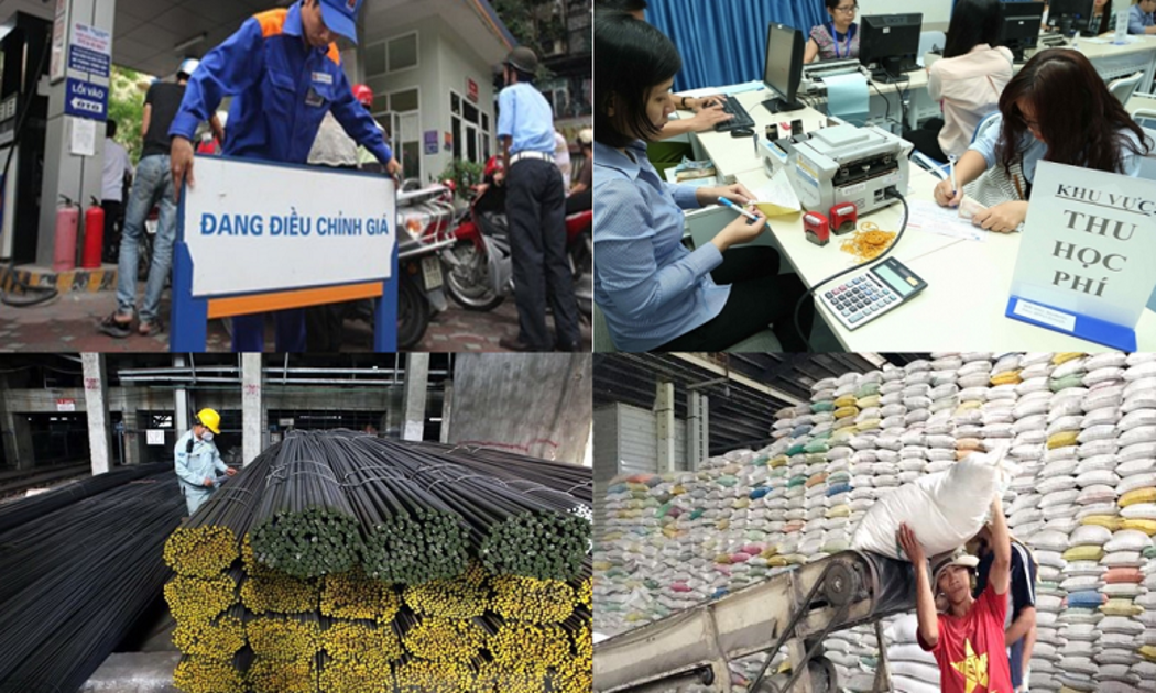 Giá xăng dầu, gạo, dịch vụ giáo dục, sắt thép làm tăng CPI 8 tháng năm 2021.